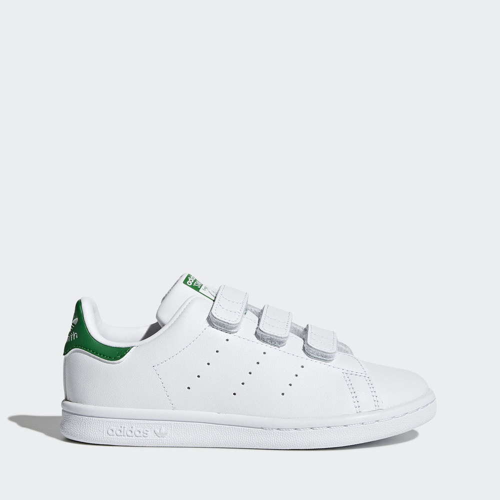 Adidas Stan Smith - Originals για αγορια - Ασπρα/Πρασινο,Μέγεθος: EU 27 – 39 1/3 (389WGYKL)